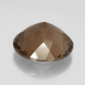 Quartzo fumê marrom natural 21,68ct, corte redondo, VS