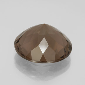 Quartzo fumê marrom natural 11,67ct, corte redondo, VS