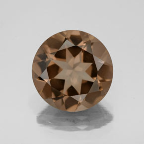 Quartzo fumê marrom natural 4,10ct, corte redondo, VS