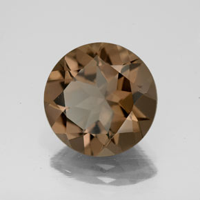 Quartzo fumê marrom natural 4,10ct, corte redondo, VS