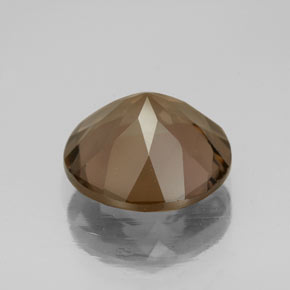 Quartzo fumê marrom natural 4,10ct, corte redondo, VS