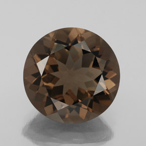Quartzo fumê marrom natural 4,16ct, corte redondo, VVS-VS