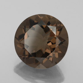Quartzo fumê marrom natural 4,16ct, corte redondo, VVS-VS