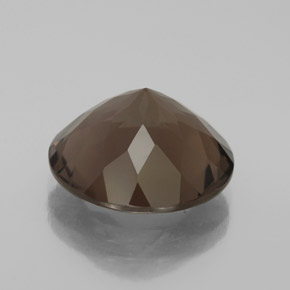 Quartzo fumê marrom natural 6,23ct, corte redondo, VS