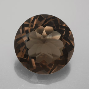 Quartzo fumê marrom natural 5,89ct, corte redondo, VVS-VS