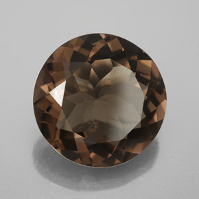 Quartzo fumê marrom natural 5,89ct, corte redondo, VVS-VS