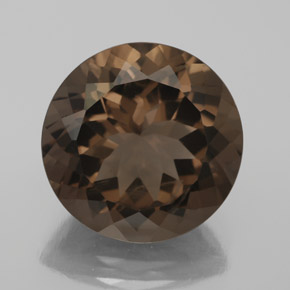 Quartzo fumê marrom natural 7,23ct, corte redondo, VS