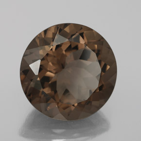 Quartzo fumê marrom natural 7,23ct, corte redondo, VS