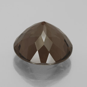 Quartzo fumê marrom natural 7,23ct, corte redondo, VS