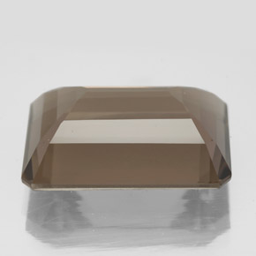 Quartzo fumê marrom natural 13,62ct, corte esmeralda, VS