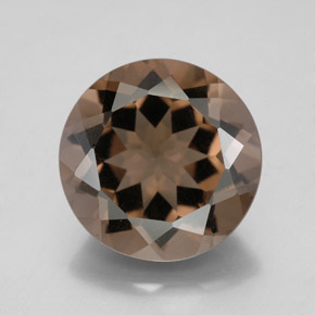 Quartzo fumê marrom natural 7,19ct, corte redondo, VS