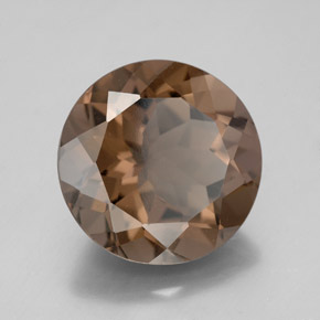 Quartzo fumê marrom natural 7,19ct, corte redondo, VS