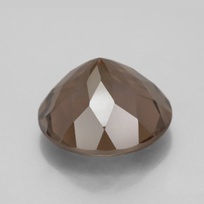 Quartzo fumê marrom natural 7,19ct, corte redondo, VS
