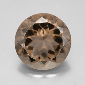 Quartzo fumê marrom natural 8,45ct, corte redondo, VVS-VS