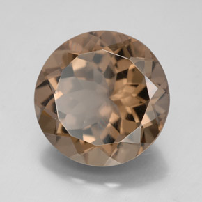 Quartzo fumê marrom natural 8,45ct, corte redondo, VVS-VS
