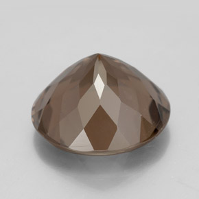 Quartzo fumê marrom natural 8,45ct, corte redondo, VVS-VS