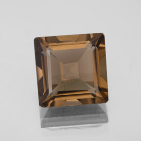 Quartzo fumê marrom natural 3,29ct, corte esmeralda, VS