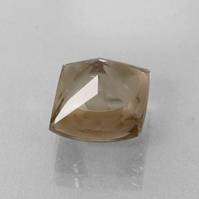 Quartzo fumê marrom natural 4,20ct, quadrado, transparente