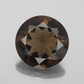 Quartzo fumê marrom natural 7,31ct, corte redondo, VS