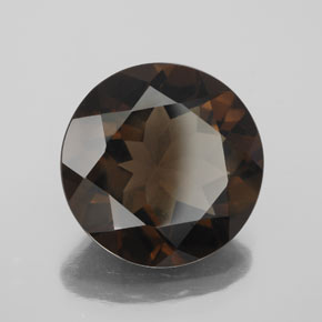Quartzo fumê marrom natural 7,31ct, corte redondo, VS