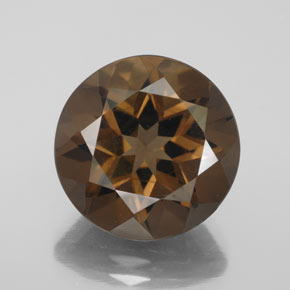Quartzo fumê marrom natural 8,90ct, corte redondo, VS