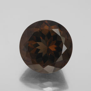 Quartzo fumê marrom natural 7,80ct, corte redondo, VS