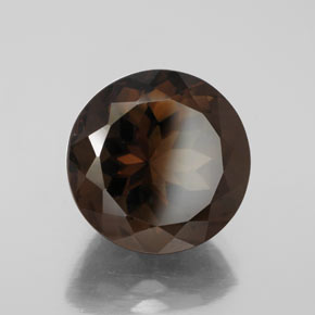 Quartzo fumê marrom natural 7,80ct, corte redondo, VS