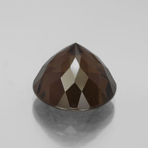 Quartzo fumê marrom natural 7,80ct, corte redondo, VS