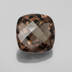 Quartzo fumê marrom natural 6,12ct, almofada cortada, VS