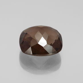 Quartzo fumê marrom natural 6,12ct, almofada cortada, VS