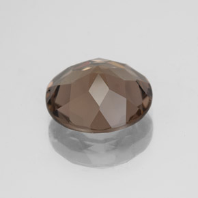 Quartzo fumê marrom natural 3,57ct, corte redondo, VVS