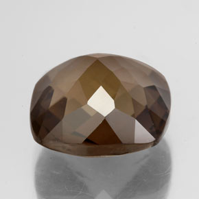 Quartzo fumê marrom natural 8,19ct, almofada cortada, VS
