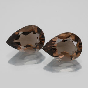 Pedras preciosas de quartzo fumê marrom natural de  ct, formato de pêra, VS