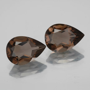Pedras preciosas de quartzo fumê marrom natural de  ct, formato de pêra, VS