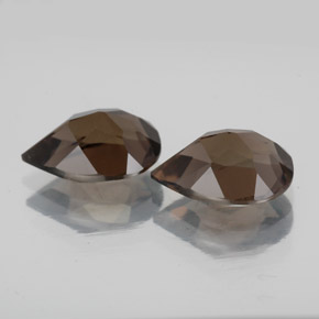 Pedras preciosas de quartzo fumê marrom natural de  ct, formato de pêra, VS