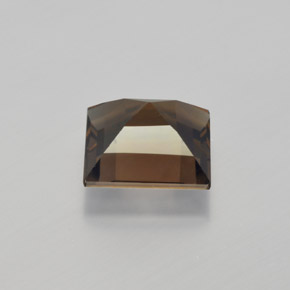 Quartzo fumê marrom natural 4,03ct, quadrado, VS