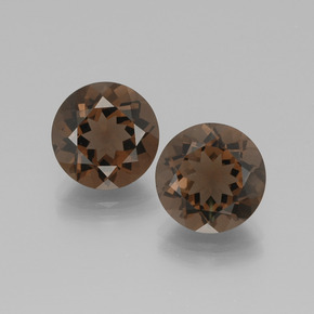Pedras preciosas de Quartzo Fumê Marrom natural de  ct, Corte Redondo, VVS