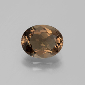 Quartzo fumê marrom natural 2,30ct, corte oval, VVS-VS
