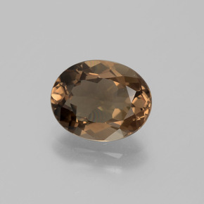Quartzo fumê marrom natural 2,30ct, corte oval, VVS-VS