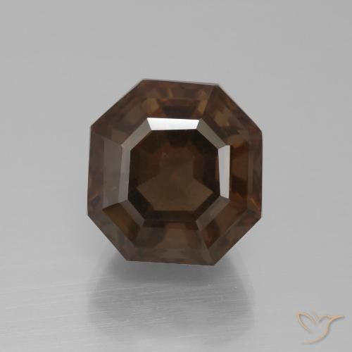 9.02ct Natural Umber Brown Quartzo Fumê, Corte Esmeralda, VS