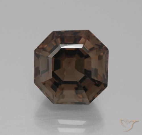 10.20ct Natural Umber Brown Quartzo Fumê, Corte Esmeralda, VVS-VS