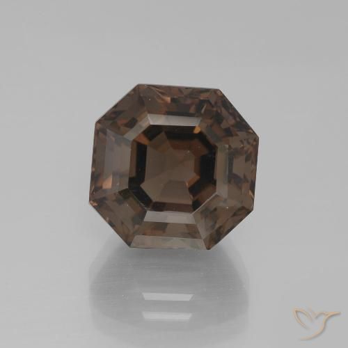 8.98ct Natural Umber Brown Quartzo Fumê, Corte Esmeralda, VVS