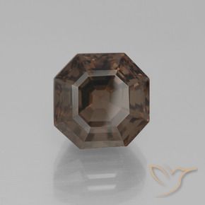 Quartzo Fumê Umber Brown Natural 8.98ct, Corte Octógono / Esmeralda, VVS