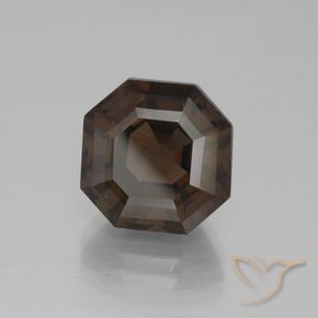 Quartzo Fumê Castanho médio Natural 8.10ct, Corte Octógono / Esmeralda, VS