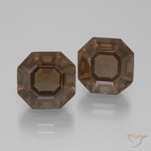 11.29ctw Natural Marrom escuro Quartzo Fumê, Corte Esmeralda, VS