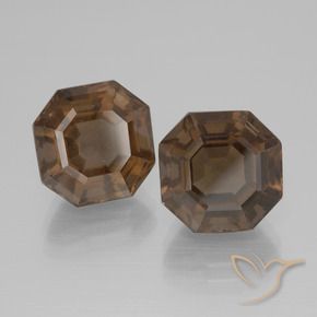 Pedras preciosas de Quartzo Fumê Marrom escuro natural de 11.29 ct, Corte Octógono / Esmeralda, VS