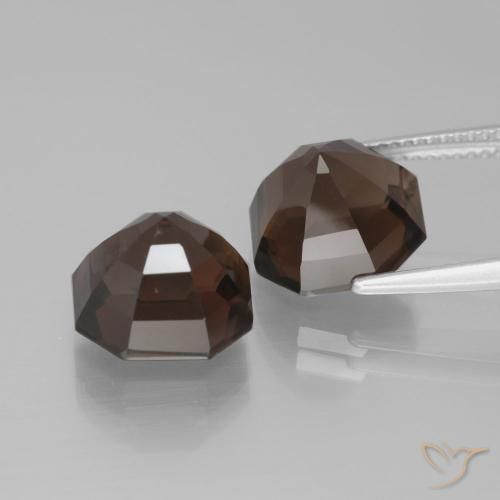 Pedras preciosas de Quartzo Fumê Hickory Brown natural de 10.34 ct, Corte Octógono / Esmeralda, VVS-VS