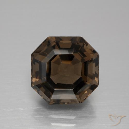 6.28ct Natural Chocolate marrom Quartzo Fumê, Corte Esmeralda, VVS-VS