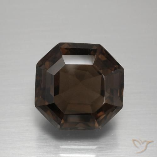 7.77ct Natural Azul escuro Quartzo Fumê, Corte Esmeralda, VVS