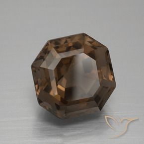 Quartzo Fumê Castanho médio Natural 7.95ct, Corte Octógono / Esmeralda, VVS-VS